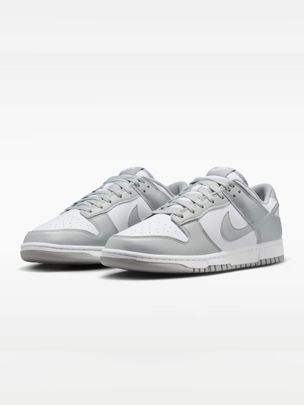 Nike Dunk Low Sneakers - White & Light Gray